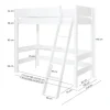 Manis-h GRETE Combi Hoogslaper Met Schuine Ladder - 90 x 200 cm