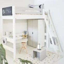 Manis-h GRETE Combi Hoogslaper Met Schuine Ladder - 90 x 200 cm