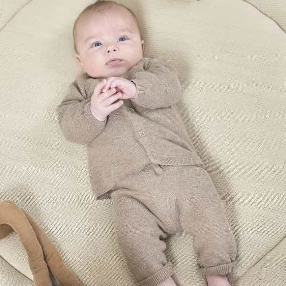 Meyco Baby Knots Boxkleed Rond - ⌀95cm - Soft Sand