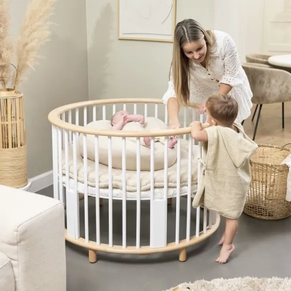 Meyco Baby Knots Boxkleed Rond - ⌀95cm - Soft Sand