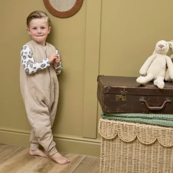 Meyco Baby Slaapzak Jumper Winter Hydrofiel Uni Pre-Washed Sand 104 cm