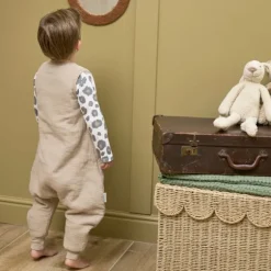 Meyco Baby Slaapzak Jumper Winter Hydrofiel Uni Pre-Washed Sand 104 cm