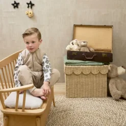 Meyco Baby Slaapzak Jumper Winter Hydrofiel Uni Pre-Washed Sand 104 cm