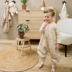 Meyco Baby Slaapzak Jumper Winter Penguin Soft Sand 104 cm