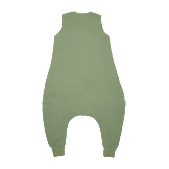 Meyco Baby Slaapzak Jumper Winter Hydrofiel Uni Pre-Washed Olive Green 80 cm