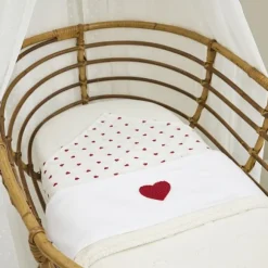 Meyco Baby Sweet Heart Hydrofiele Doeken - 70 x 70 cm - 3-Pack - Red