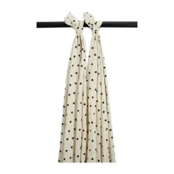 Meyco Baby Sweet Heart Swaddles - 2-Pack - Soft Sand/Black - 120x120 cm