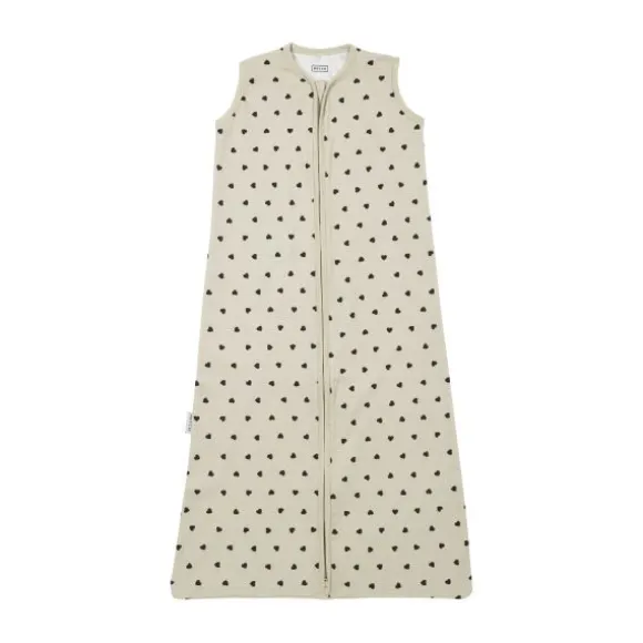 Meyco Baby Sweet Heart Zomerslaapzak - 110 cm - Soft Sand/Black