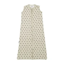 Meyco Baby Sweet Heart Zomerslaapzak - 60 cm - Soft Sand/Black