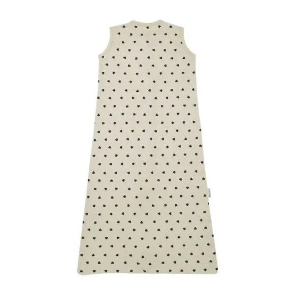 Meyco Baby Sweet Heart Zomerslaapzak - 70 cm - Soft Sand/Black