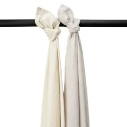 Meyco Baby Uni Inbakerdoek - 2 Stuks - Soft Sand/Greige