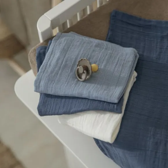 Meyco Baby Uni Pre-Washed Hydrofiele Doeken – 3 Stuks/70x70 cm - Offwhite/Soft Sand/Taupe