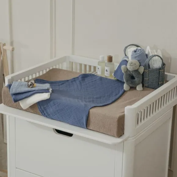 Meyco Baby Uni Pre-Washed Hydrofiele Doeken – 3 Stuks/70x70 cm - Offwhite/Soft Sand/Taupe