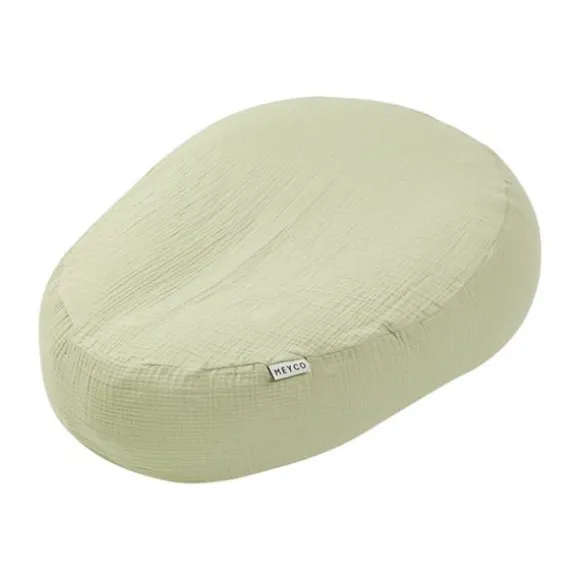 Meyco Baby Uni Relaxhoes Voedingskussen - Pre-Washed Hydrofiel - Soft Olive