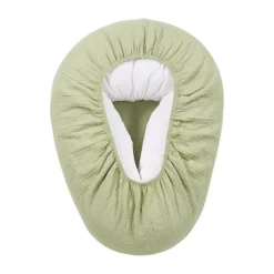 Meyco Baby Uni Relaxhoes Voedingskussen - Pre-Washed Hydrofiel - Soft Olive