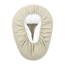 Meyco Baby Uni Relaxhoes Voedingskussen - Pre-Washed Hydrofiel - Soft Olive