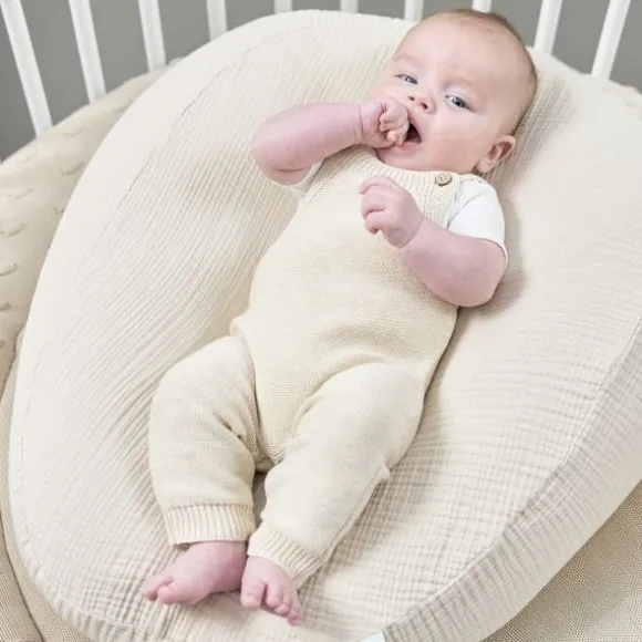 Meyco Baby Uni Relaxhoes Voedingskussen - Pre-Washed Hydrofiel - Soft Olive