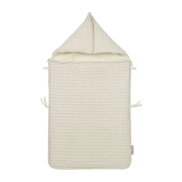 Meyco Baby Wafel Teddy voetenzak - nature - 40x82cm