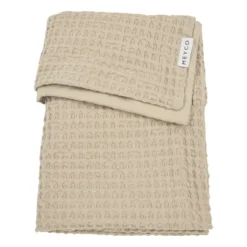 Meyco Baby Waffle Wiegdeken - 75 x 100 cm - Sand