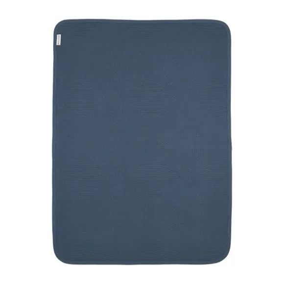 Meyco Deken Gebreid - Pure - 100 x 150 cm - Jacquard - Indigo