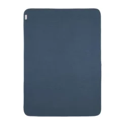 Meyco Gebreide Jacquard Flannel Deken - Pure - 100x150 cm - Pure Indigo