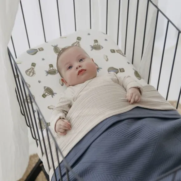 Meyco Gebreide Jacquard Flannel Deken - Pure - 100x150 cm - Pure Indigo