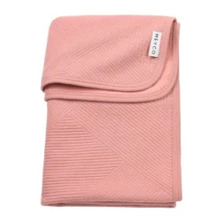 Meyco Gebreide Jacquard Flannel Deken - Pure - 100x150 cm - Pure Indigo