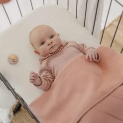 Meyco Gebreide Jacquard Flannel Deken - Pure - 100x150 cm - Pure Indigo