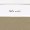 Meyco Hello World Ledikantlaken - 100 x 150 cm - Taupe