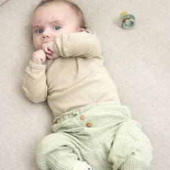 Meyco Knit Basic Boxkleed - Rond - Sand Melange