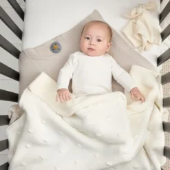 Meyco Ledikantdeken Knots Teddy - 100 x 150 cm - Offwhite