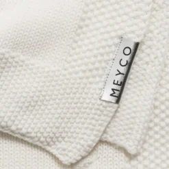 Meyco Ledikantdeken Knots Offwhite 100 x 150 cm