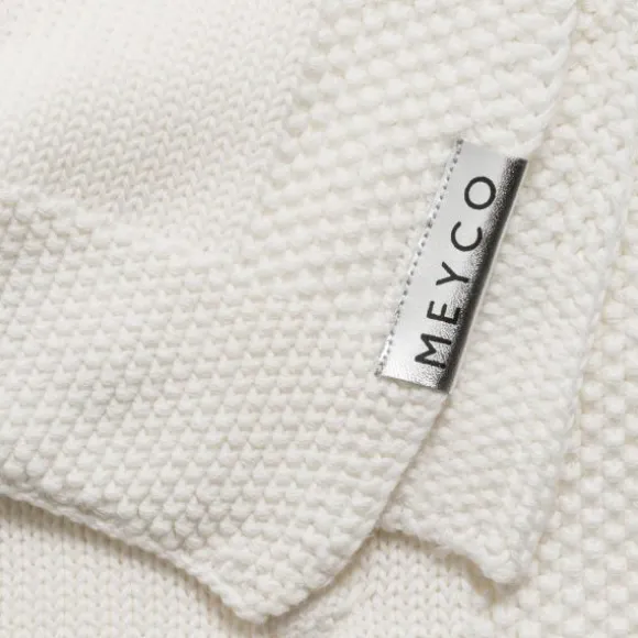 Meyco Ledikantdeken Knots Offwhite 100 x 150 cm