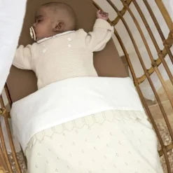 Meyco Ledikantlaken Uni - Offwhite - 100 x 150 cm