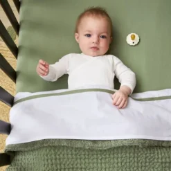 Meyco Ledikantlaken Wit Met Bies Wit 100 x 150 cm