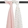 Meyco Mini Panter Swaddle Soft Pink 2 Stuks