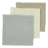 Meyco Monddoekjes - 3 Stuks - Uni - Offwhite / Light Grey / Toffee