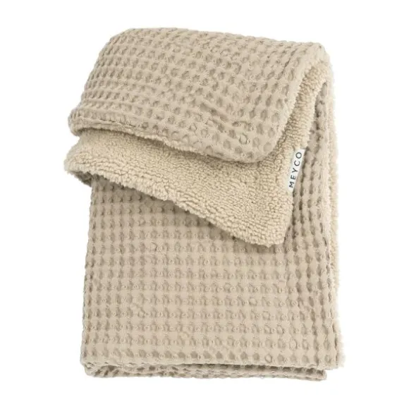 Meyco Wafel Teddy Ledikantdeken - 100 x 150 cm - Olive Green