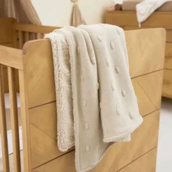 Meyco Wiegdeken Knots Teddy - 75 x 100 cm - Soft Sand