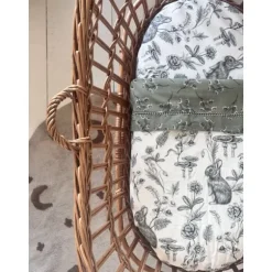 Mies & Co Daisies Wieglaken - 80 x 100 cm - Teagreen