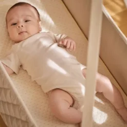 Moonboon Waterdichte Matrasbeschermer Wieg – 40 x 90 cm – Nature