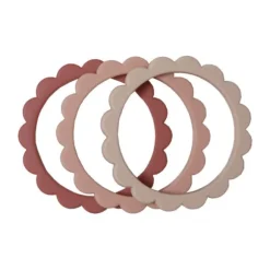 Mushie Bloemen Bijtring / Armband Clementine 3 Stuks