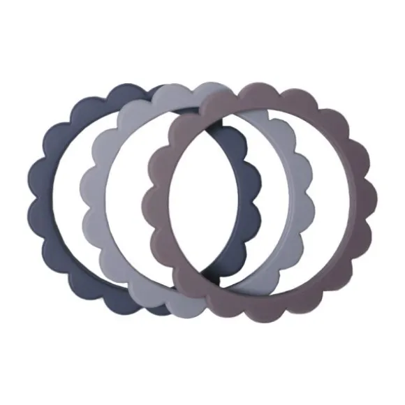 Mushie Bloemen Bijtring / Armband Clementine 3 Stuks