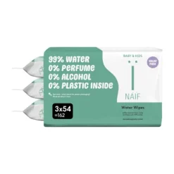 Naïf 3-pack Water Baby Wipes