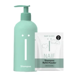 Naïf Pump Bottle + Shampoo Navulpoeder