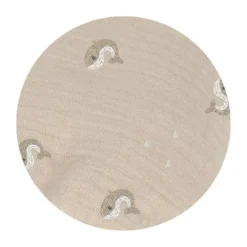 Nanami Diaper - Whale - 60 x 60 cm - Off-White/Eucalyptus