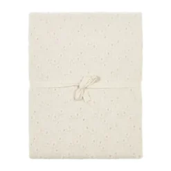 Nanami Embroidery Wieglaken - 75 x 120 cm - Naturel