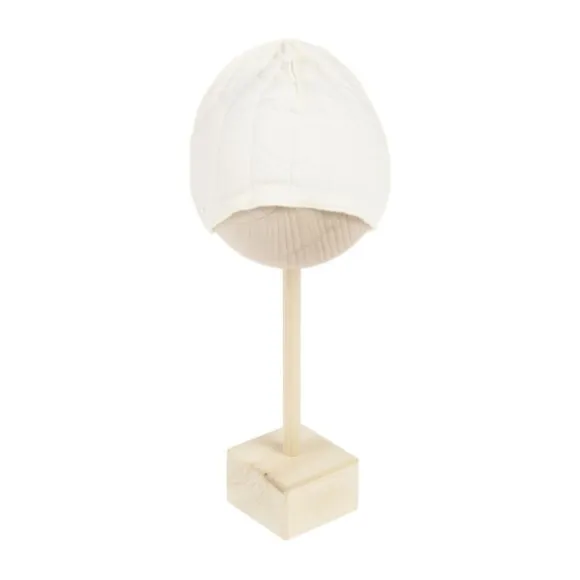 Nanami Muts - Woven Stripe - 0‑3 Mnd - Off‑White