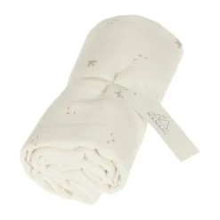 Nanami Swaddle - Bird Latte - 100 x 135 cm