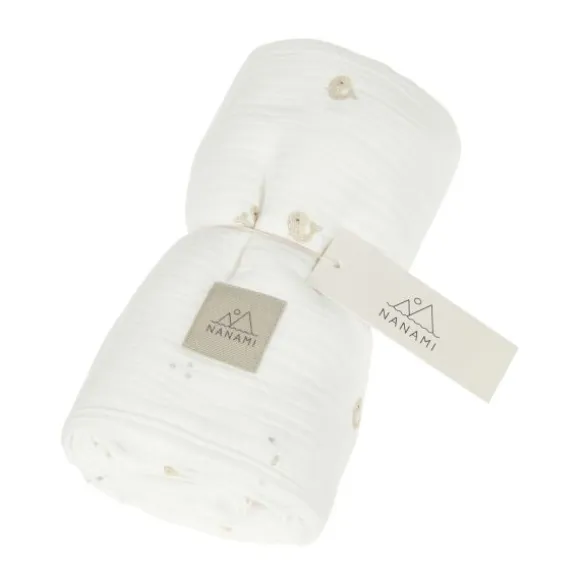 Nanami Swaddle - Whale - 100 x 135 cm - Off-White/Eucalyptus
